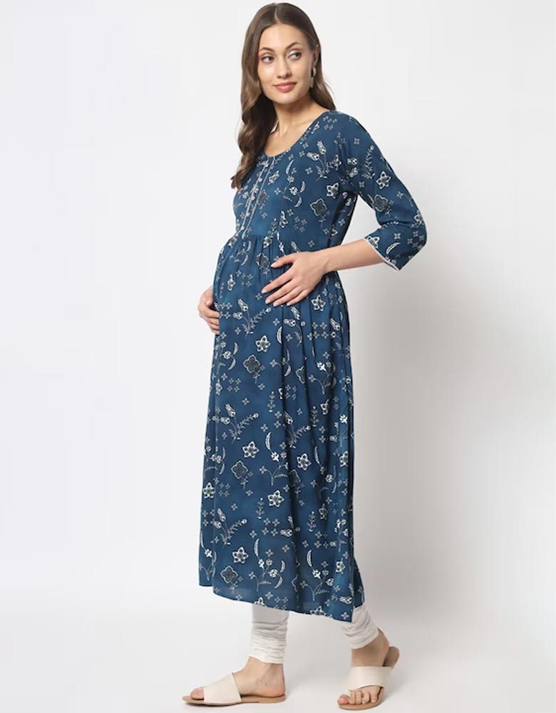 Women Ethnic Motifs Printed Maternity Kurta