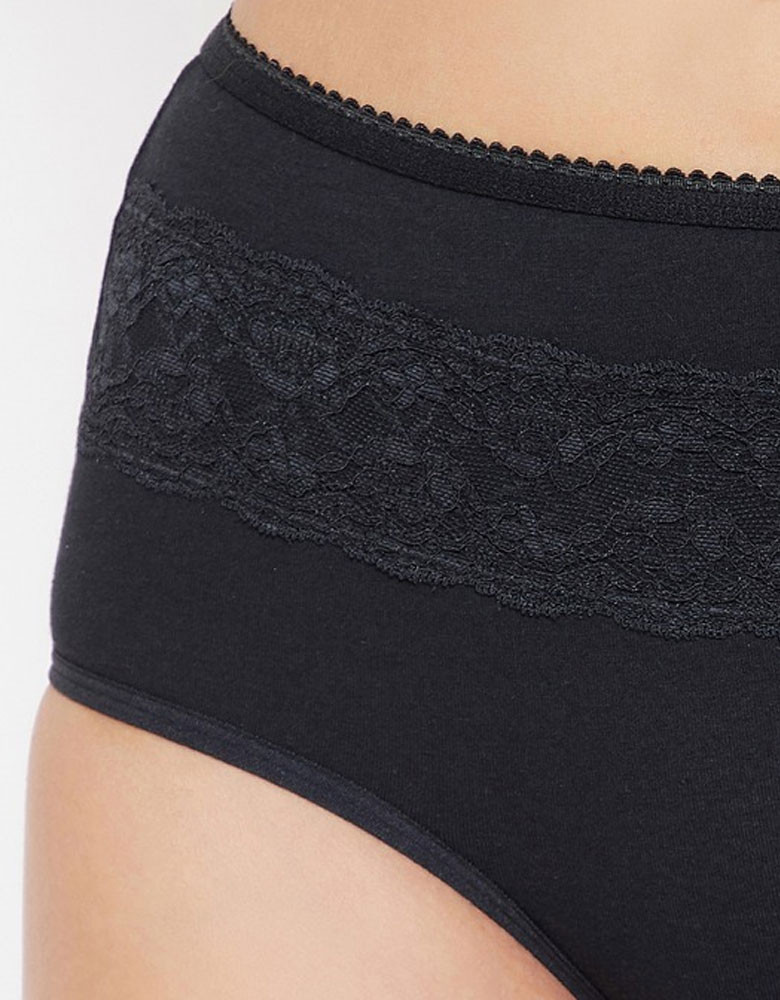 Women Black Solid Hipster Briefs