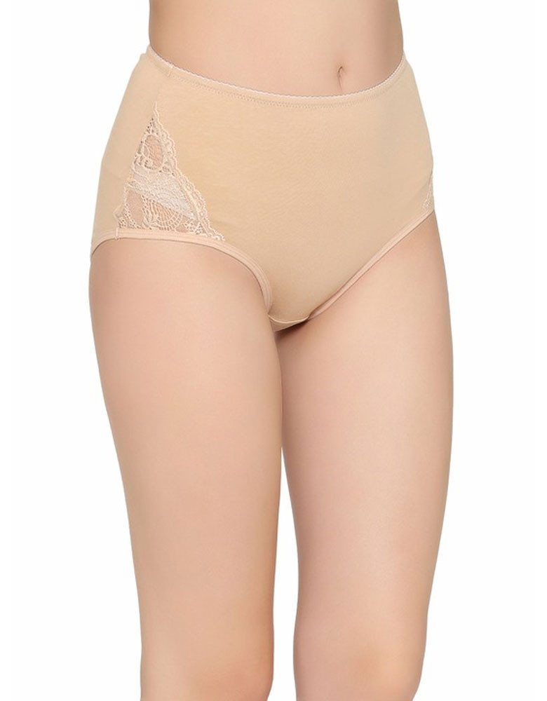 Women Beige Solid Hipster Briefs