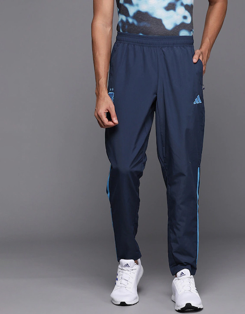 Men Blue Solid Pre Argentina Track Pants