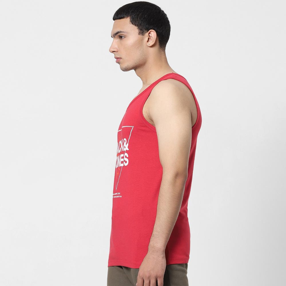 Men Red Printed Innerwear Vest 1412582001