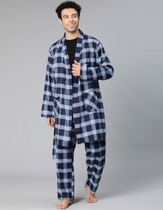 Men Combo Set Checked Pure Cotton Night suit