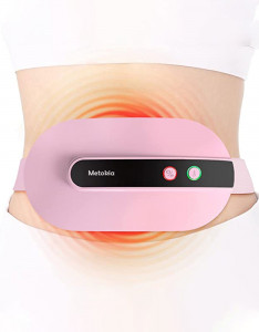 Portable Cordless Heating Pad , Heating Pad for Back Pain with 3 Modes, Portable Electric Fast Heating Belly Wrap Belt for Women and Girl(Pink)