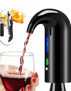 Wine Aerator Gifts Electric Wine Decanter and Dispenser One Touch Red -White Wine Accessories Aeration Work with Wine Opener for Beginner Enthusiast -Wine Gift Set