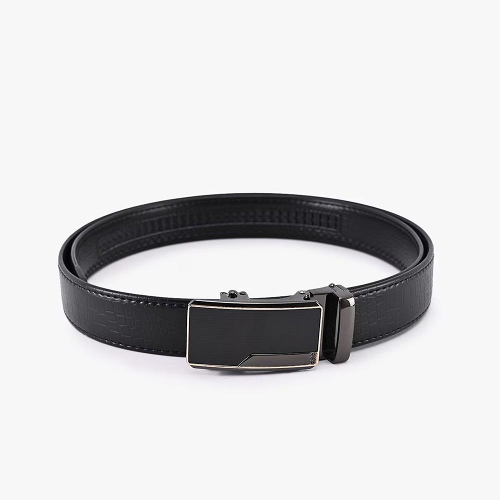 Men Black Solid Formal Belt