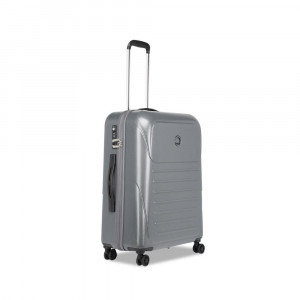 Grey Textured Munia Anthracite Hard-Sided Cabin Trolley Suitcase