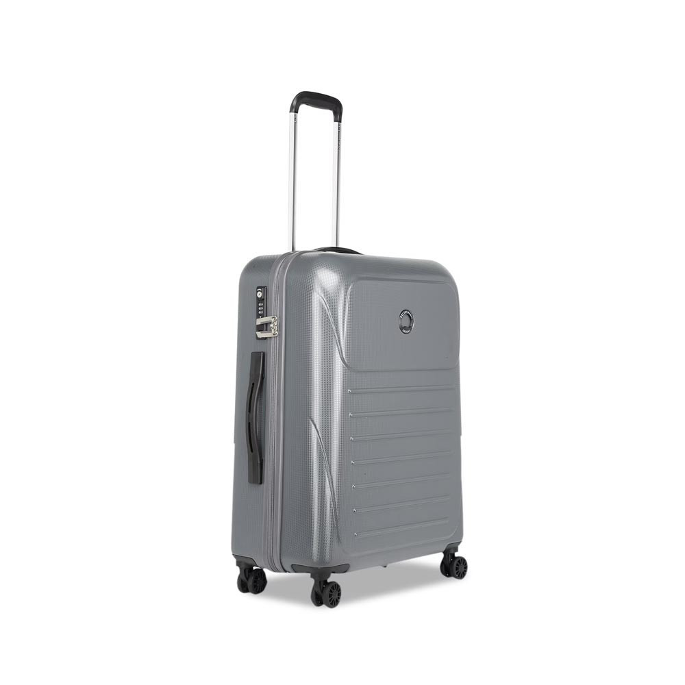 Grey Textured Munia Anthracite Hard-Sided Cabin Trolley Suitcase