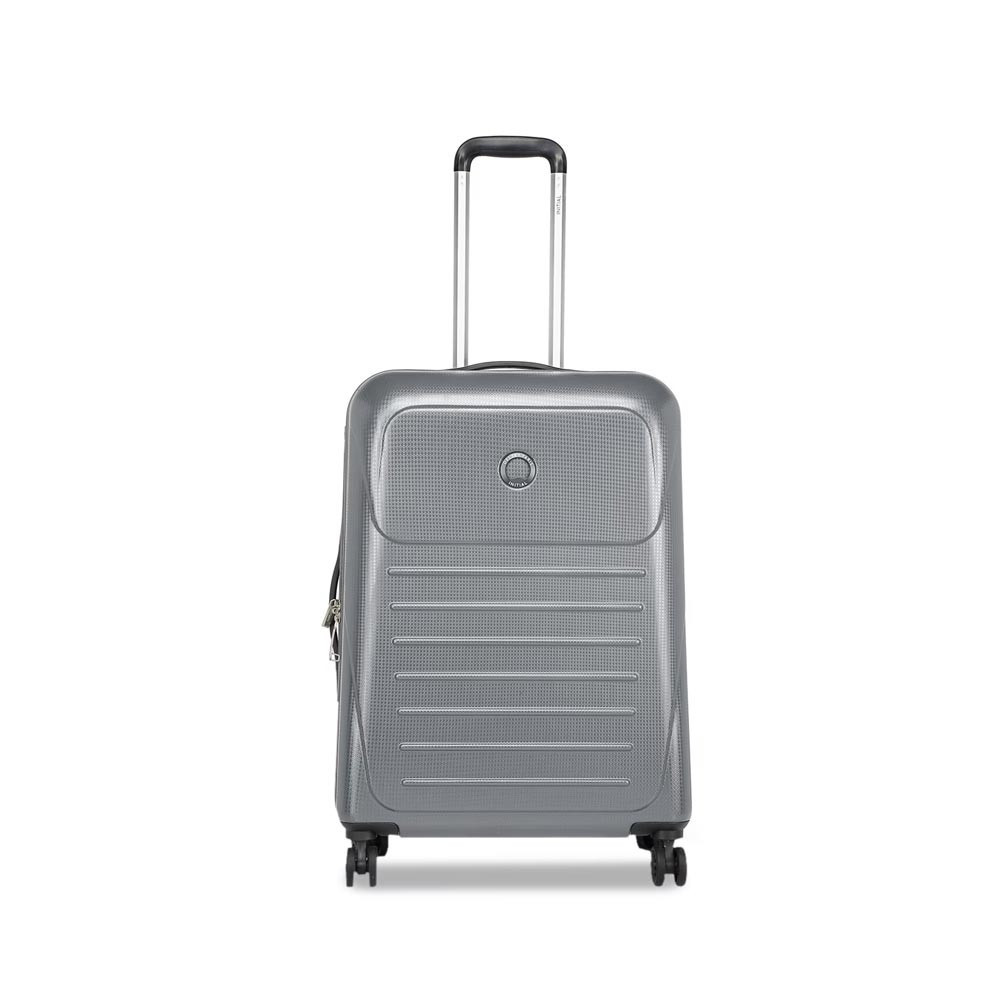 Grey Textured Munia Anthracite Hard-Sided Cabin Trolley Suitcase