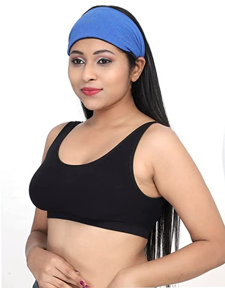 Fabme Unisex's Cold Weather Headband (PO2-ACC015-17_Black, Blue_Free Size)