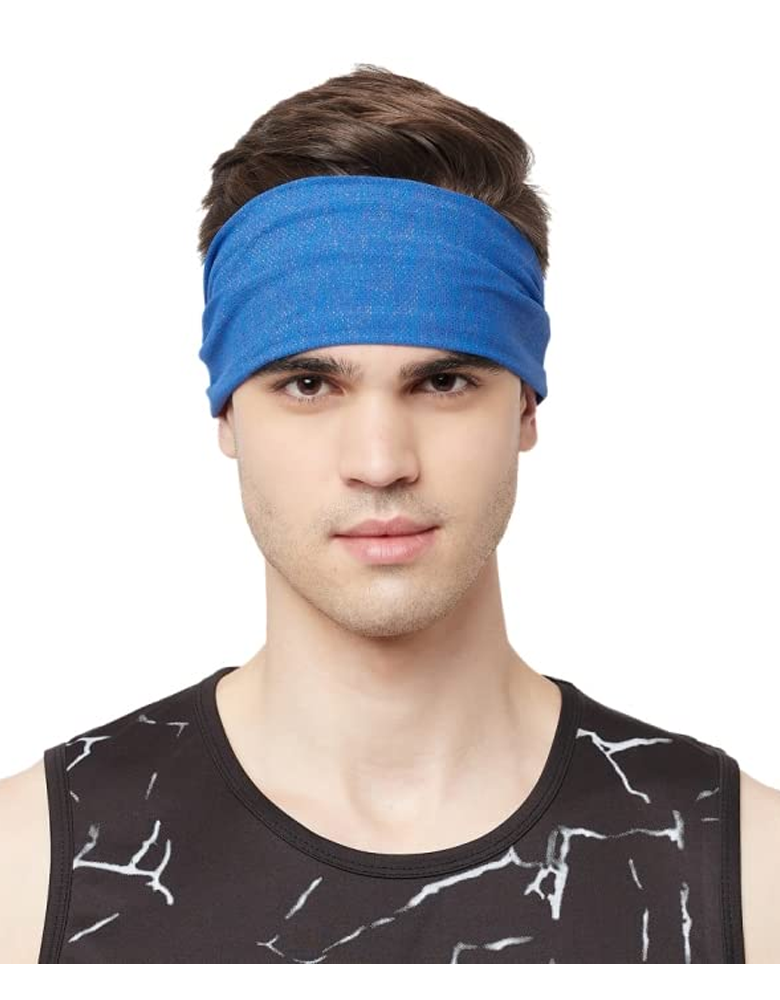 Fabme Unisex's Cold Weather Headband (PO2-ACC015-17_Black, Blue_Free Size)