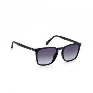 Men Grey Lens & Black Full Rim Wayfarer Sunglasses