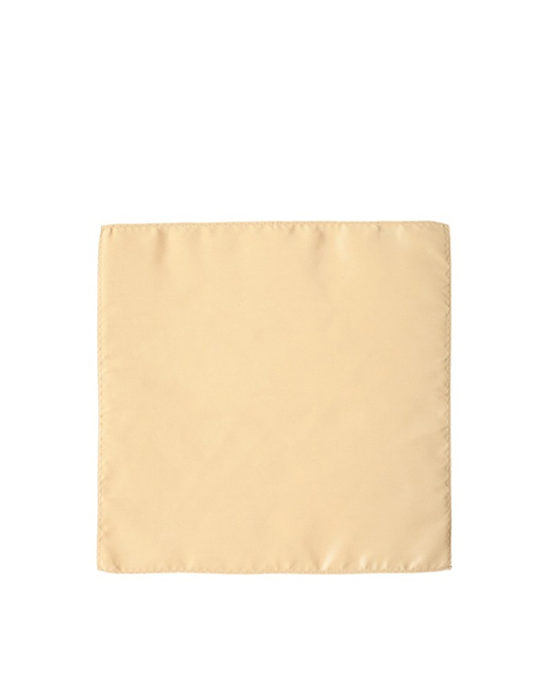 Men Beige Solid Pocket Square