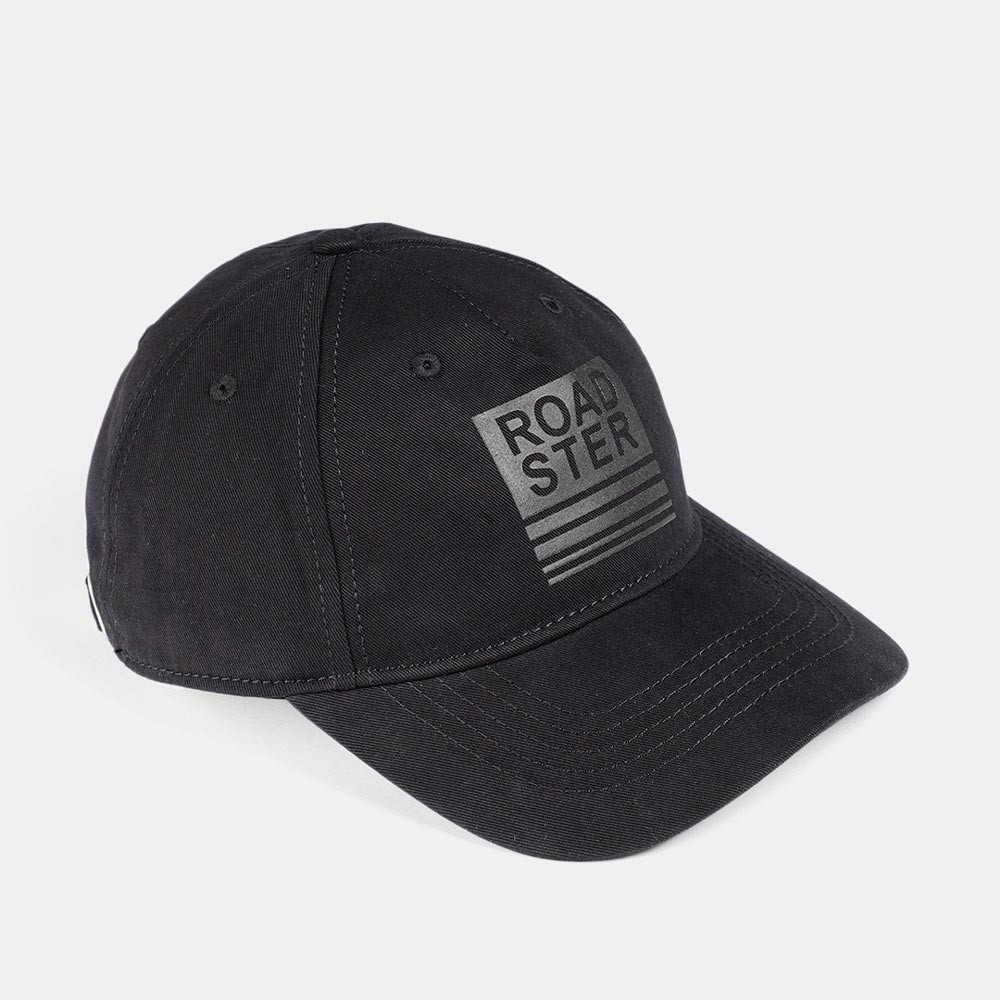 Unisex Black Printed Baseball Cap