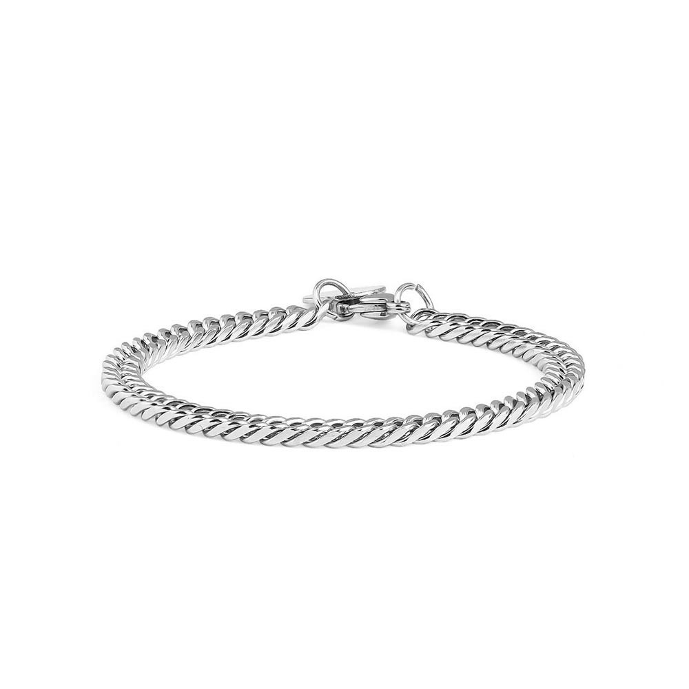 The Lifestyle Co Men Silver Tone Chain Bracelet