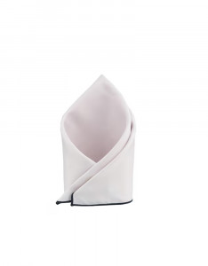 Men White Square Pocket Square