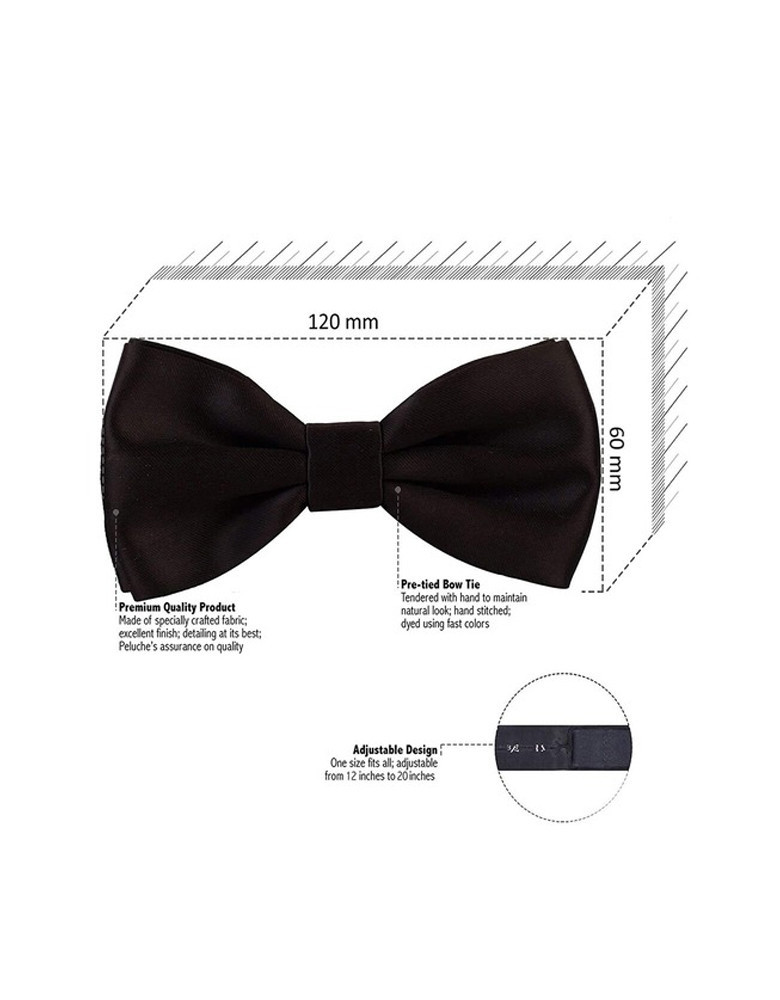 Men Navy Blue Printed Bow Tie