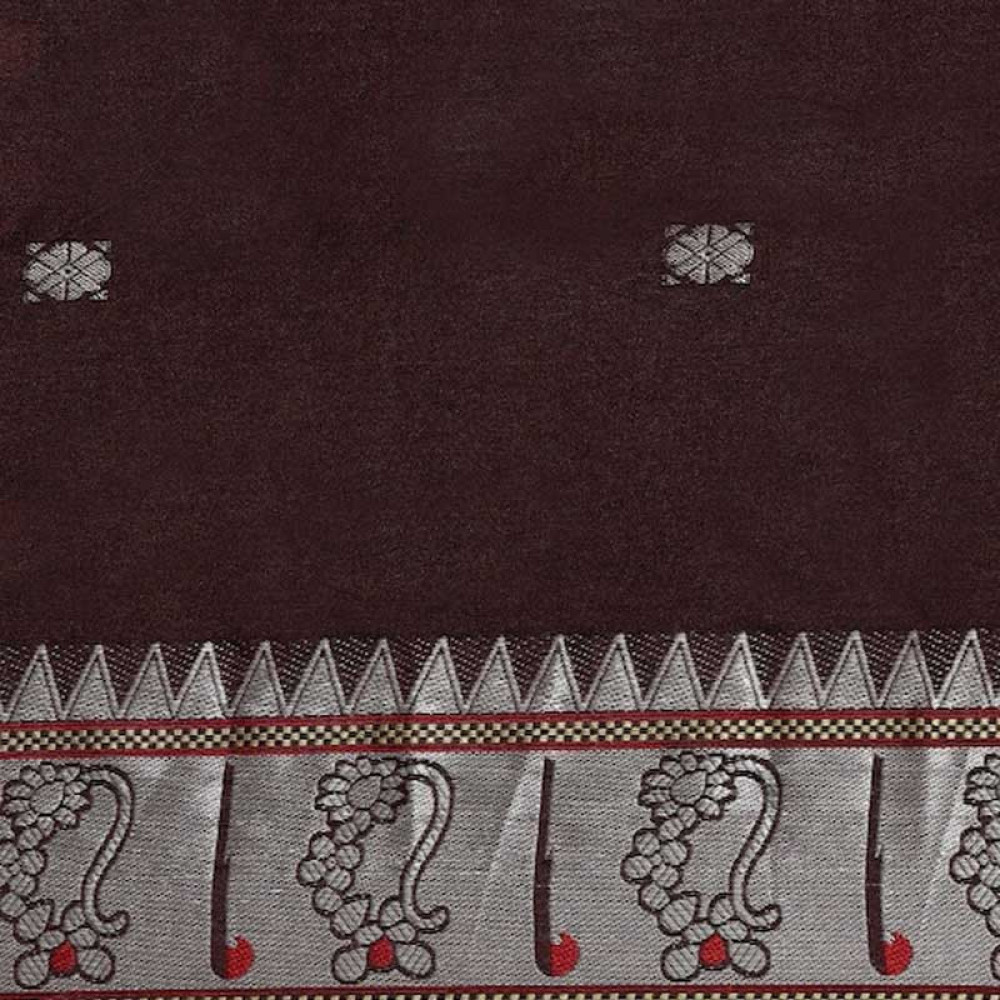 "Woven Design Zari Bordered Kanjeevaram Pure Silk Saree "