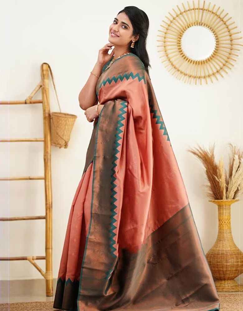 Woven Design Zari Pure Silk Kanjeevaram Saree